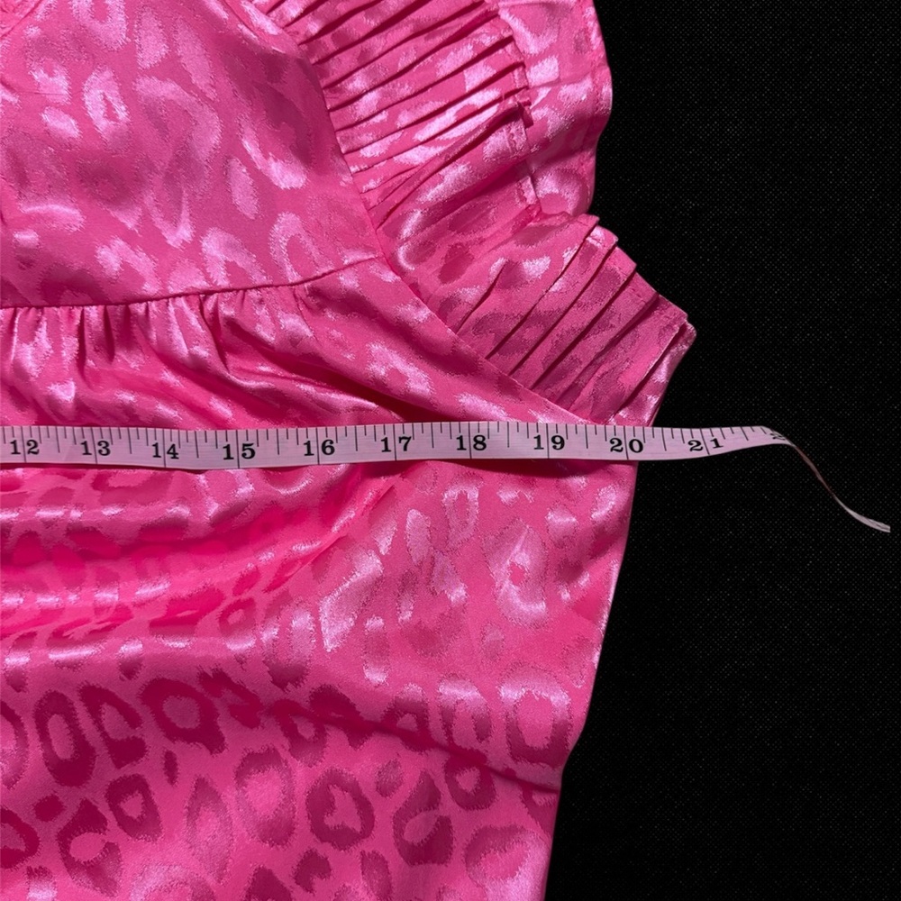 Pink Adora Leopard Print Silky Top - Picture 2 of 6